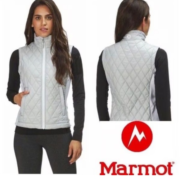 Marmot Jackets & Blazers - Marmot Women's Quilted kitzbuhl Vest in white and Black